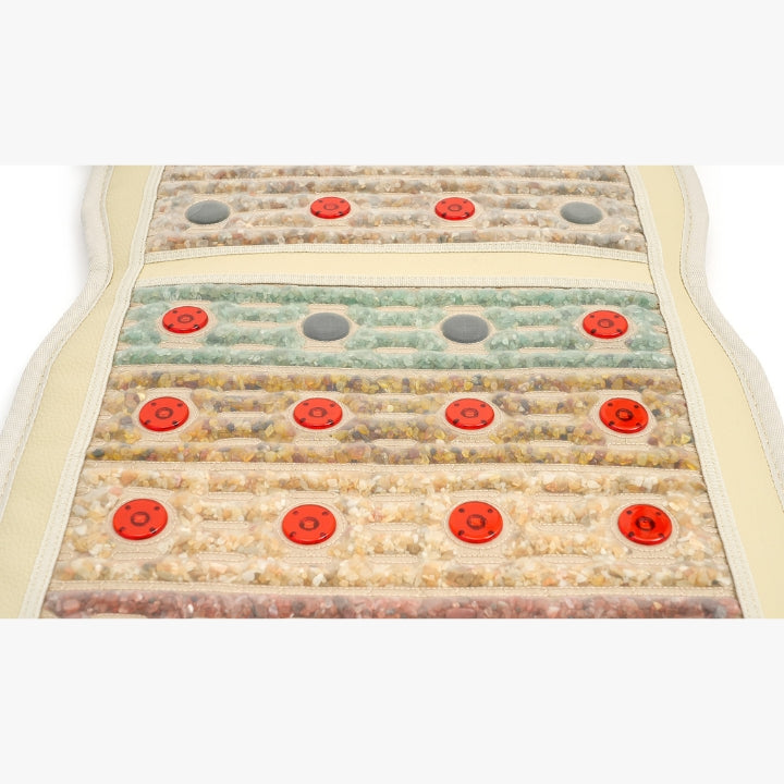 Chair Pad Chakra Mat with Crystal Technology, Far Infrared Laser Light, Heated, PEMF, Red light Photons, Negative Ion Generating & Digital Touchscreen Controller