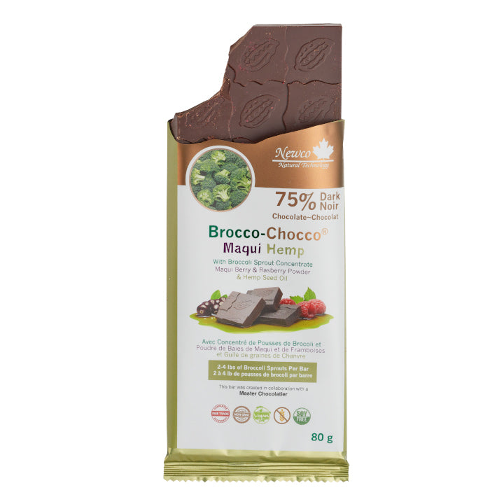 Brocco-Chocco® 75% Dark Maqui Hemp Certified Organic